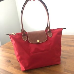Longchamp Le Pliage Small Nylon Tote, Red